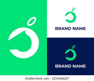 Olive letter O logo design template - vector