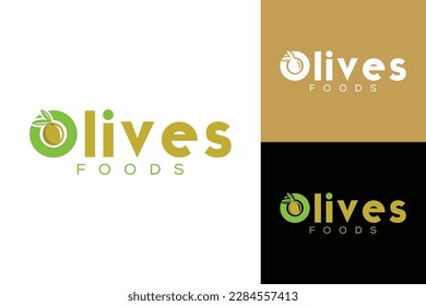 Olive letter O logo design template