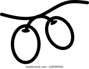 Olive line icon. linear style sign for mobile concept and web design. Olive branch outline vector icon..eps