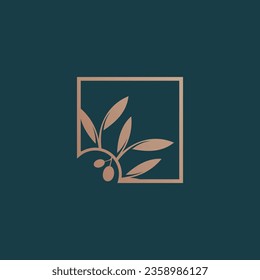 Olive logo design icon element vector with creative modern concept