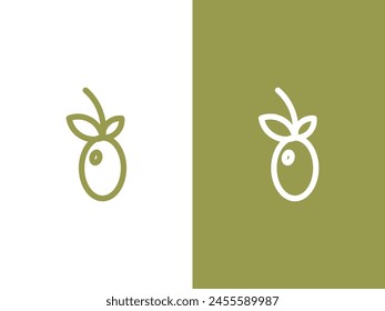 olive logo design icon vector illustration