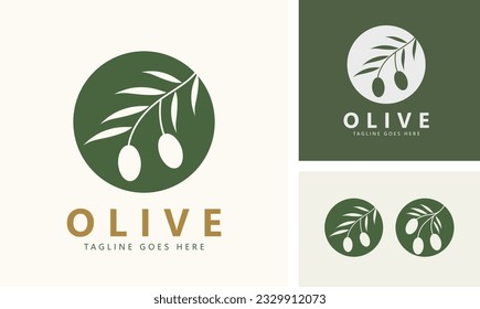Olive logo design inspiration. Nature design template