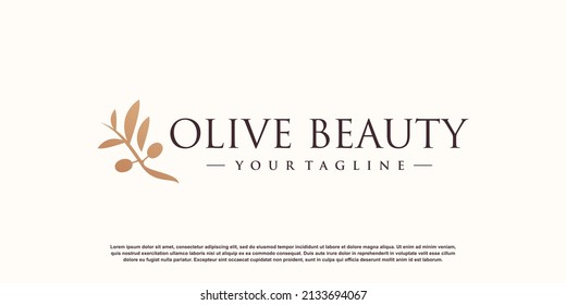 Olive logo design vector with modern concept Premium Vector