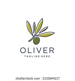 Olive logo design vector with modern concept Premium Vector