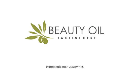 Olive logo design vector with modern concept Premium Vector