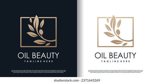 Olive logo design vector with modern concept Premium Vector