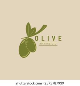 olive logo design vector, olive oil vector logo illustration design graphic