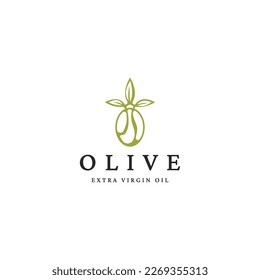 Planilla de diseño de iconos de logotipo en vivo plana. Aceite natural extra virgen. belleza, cosmética y comida