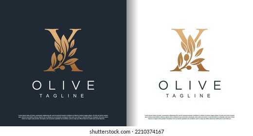 Icono de logotipo en vivo con letra x concepto Vector Premium