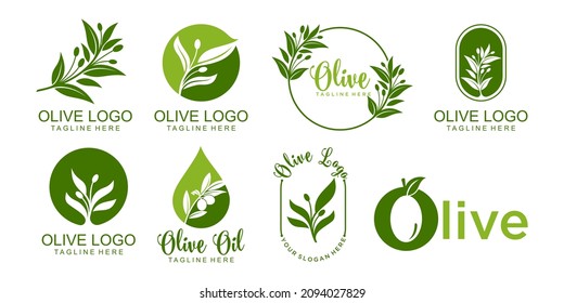 olive logo icon set . template vector design