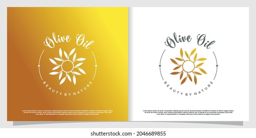 Olive logo with modern creative element Premium Vector part 2