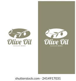logo de oliva diseño simple de vectores