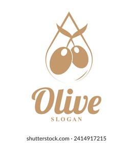 olive logo  olive oil  simple design  vector design