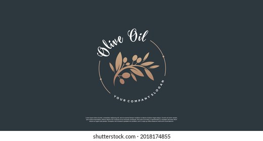 Olive logo template with creative element style Premium Vector part 7