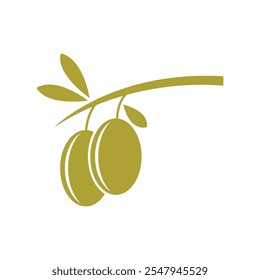 olive logo template icon illustration design