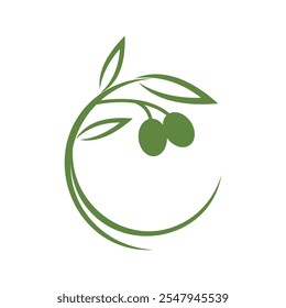 olive logo template icon illustration design