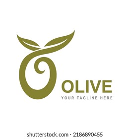 Olive logo template vector flat design