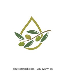 Olive logo template vector flat design