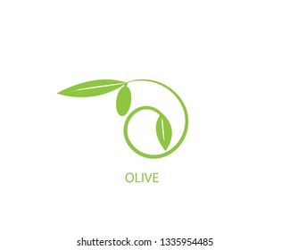 Olive logo template vector icon illustration design - Vector

