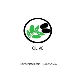 Olive logo template vector icon illustration design - Vector
