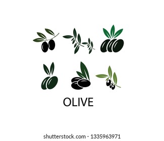 Olive logo template vector icon illustration design - Vector
