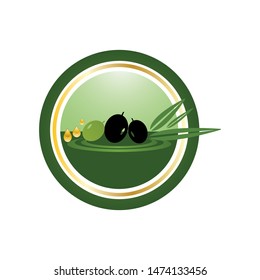 Olive logo template vector icon design