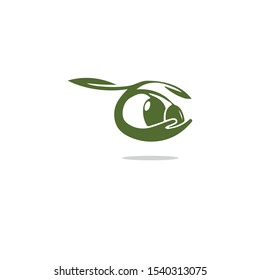 Olive logo template vector icon illustration design