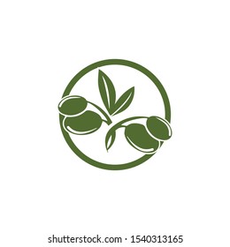 Olive logo template vector icon illustration design