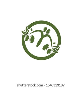 Olive logo template vector icon illustration design