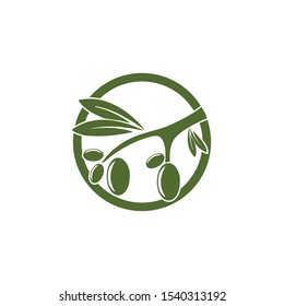 Olive logo template vector icon illustration design