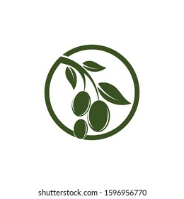 Olive logo template vector icon illustration design