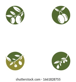 Olive logo template vector icon illustration design