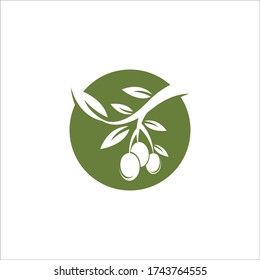 Olive logo template vector icon illustration design