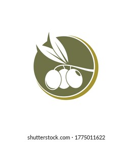 Olive logo template vector icon illustration design