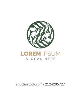 Diseño de ilustración vectorial de la plantilla de logotipo Olive
