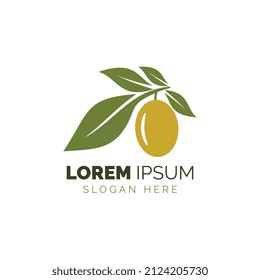 Diseño de ilustración vectorial de la plantilla de logotipo Olive