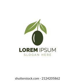 Diseño de ilustración vectorial de la plantilla de logotipo Olive