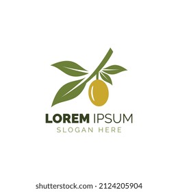 Diseño de ilustración vectorial de la plantilla de logotipo Olive