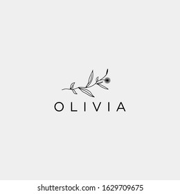 Olive Logo That Simple Luxurious Stock Vector (royalty Free) 1629709675 