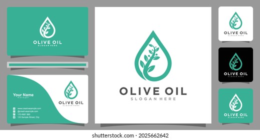 olive logo vector and businesscard