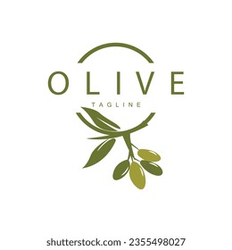 Logotipo de Oliva, Ilustración de vectores de plantillas de diseño de vectores premium
