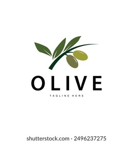 Olive-Logo, Vektordesign Premium-Vorlage Vektorgrafik