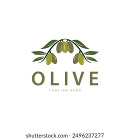 Logo de oliva, diseño de Vector Ilustración vectorial de Plantilla de Premium