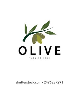 Olive-Logo, Vektordesign Premium-Vorlage Vektorgrafik