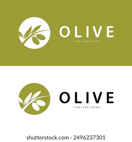 Logo de oliva, diseño de Vector Ilustración vectorial de Plantilla de Premium