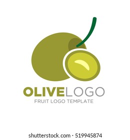 Olive logo Vector. Fruit logo template you can use for product, Restaurant and food logo. Vector Illustration. eps.10