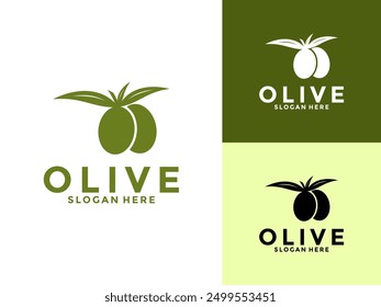 Olive Logo Vector Illustration, Premium Olive Oil logo Design Template