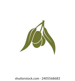 Olive logo vector template symbol element nature