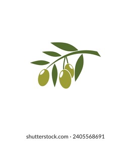Olive logo vector template symbol element nature