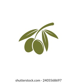 Olive logo vector template symbol element nature